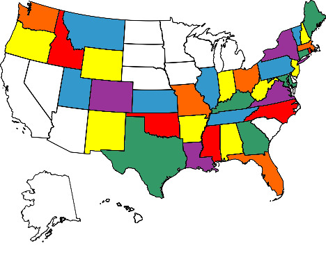 StatesVisitedRV 2013